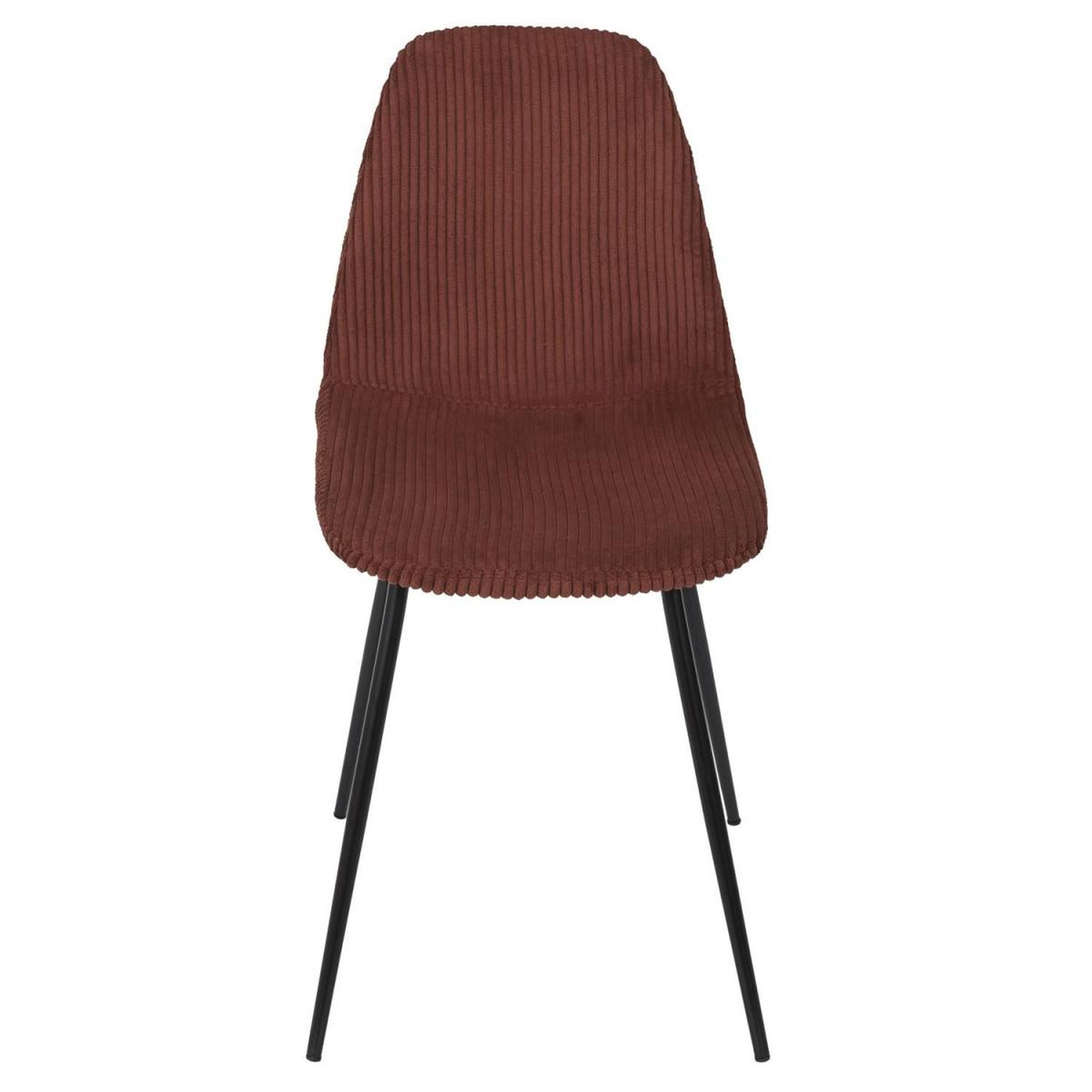 Voir la diapositive 3 : The Home Deco Factory Lot de 4 chaises côtelé  scott  85cm terracotta