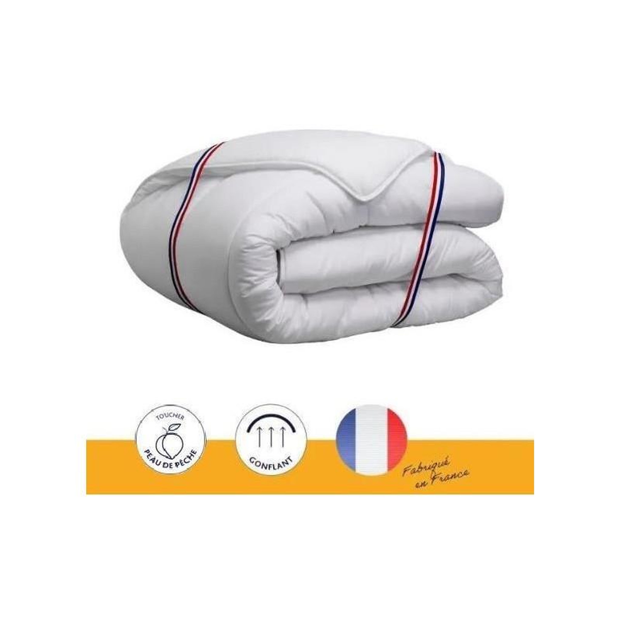 Voir la diapositive 3 : DODO Couette 240 x 260 cm - DODO - Tempérée - 100% fibre polyester - Pour 2 personnes - Blanc