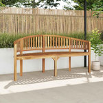 VIDAXL Banc de jardin en forme de banane 180 cm bois de teck solide