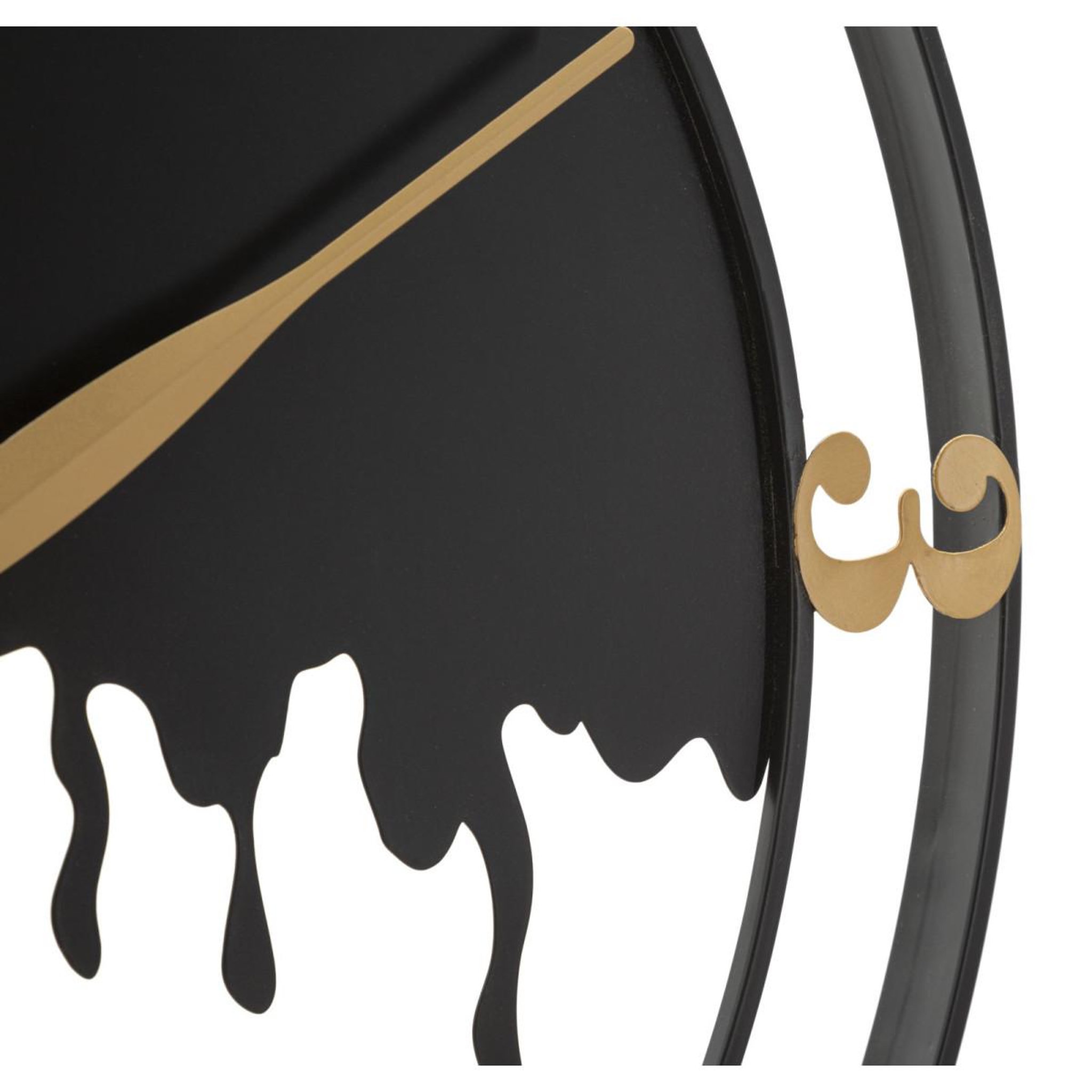Voir la diapositive 3 : Paris Prix Horloge murale en métal  splash  66cm noir