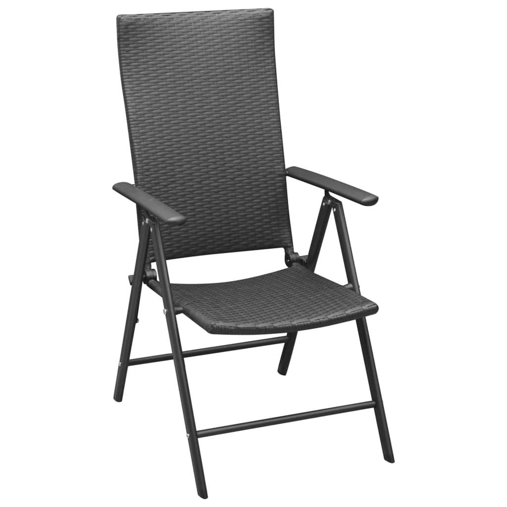 Voir la diapositive 4 : VIDAXL Ensemble a manger de jardin 5 pcs noir