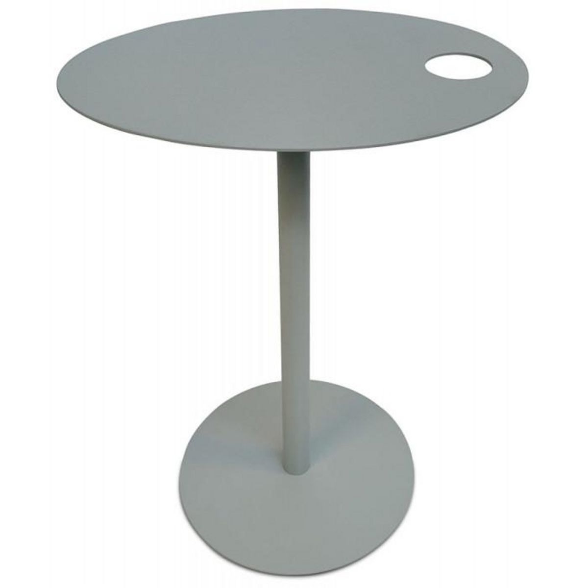 Paris Prix Table d'Appoint Ovale en Métal  Melisa  45cm Gris