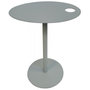 Voir la diapositive 2 : Paris Prix Table d'Appoint Ovale en Métal  Melisa  45cm Gris