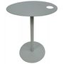 Voir la diapositive 2 : Paris Prix Table d'Appoint Ovale en Métal  Melisa  45cm Gris