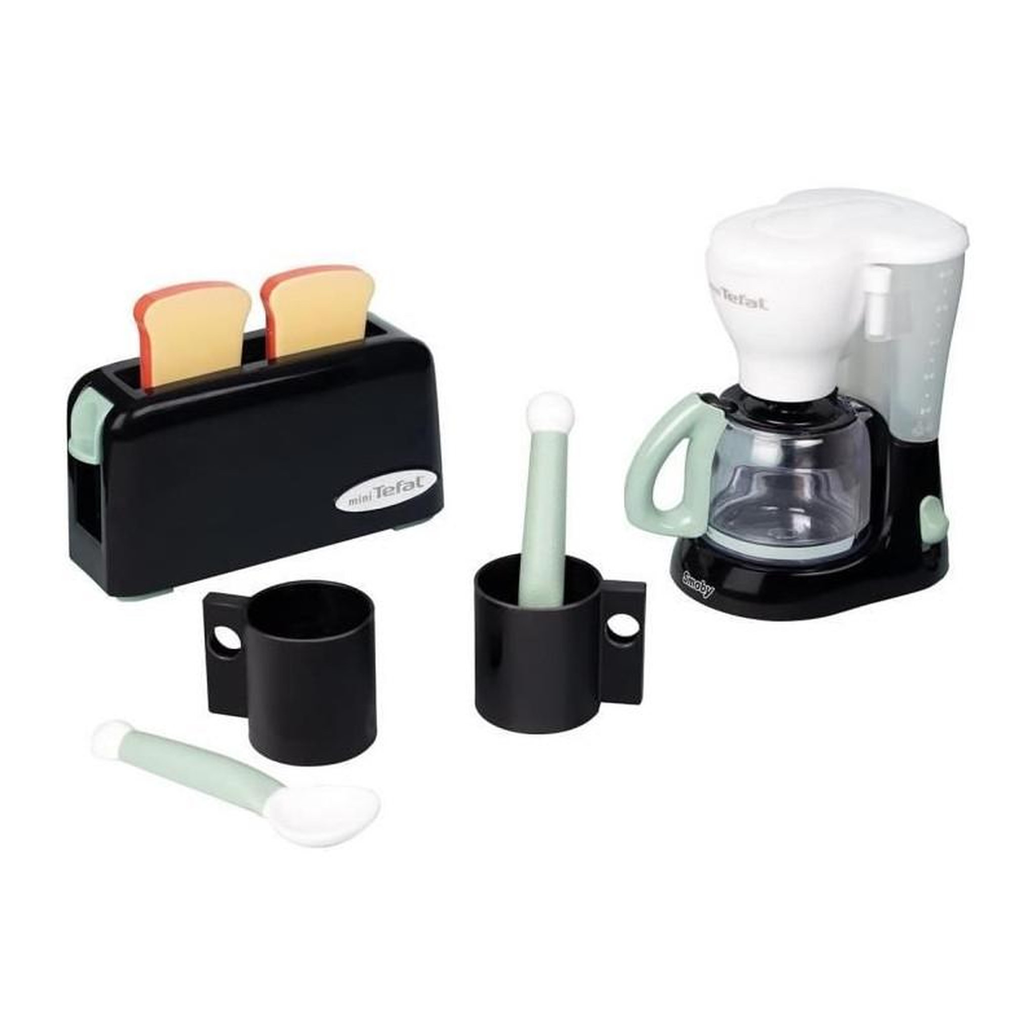 SMOBY Smoby - Tefal Petit Déjeuner - Grille pain + cafetiere + tasses et cuilleres - Dés 3 ans