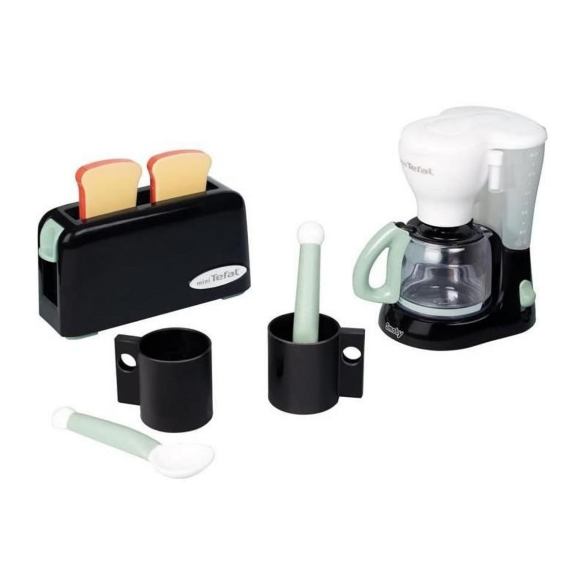 SMOBY Smoby - Tefal Petit Déjeuner - Grille pain + cafetiere + tasses et cuilleres - Dés 3 ans