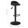Voir la diapositive 6 : VIDAXL Tabouret de bar Noir Velours