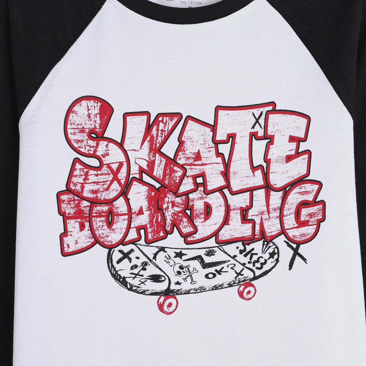 INEXTENSO T-shirt manches longues noir garçon en coton 