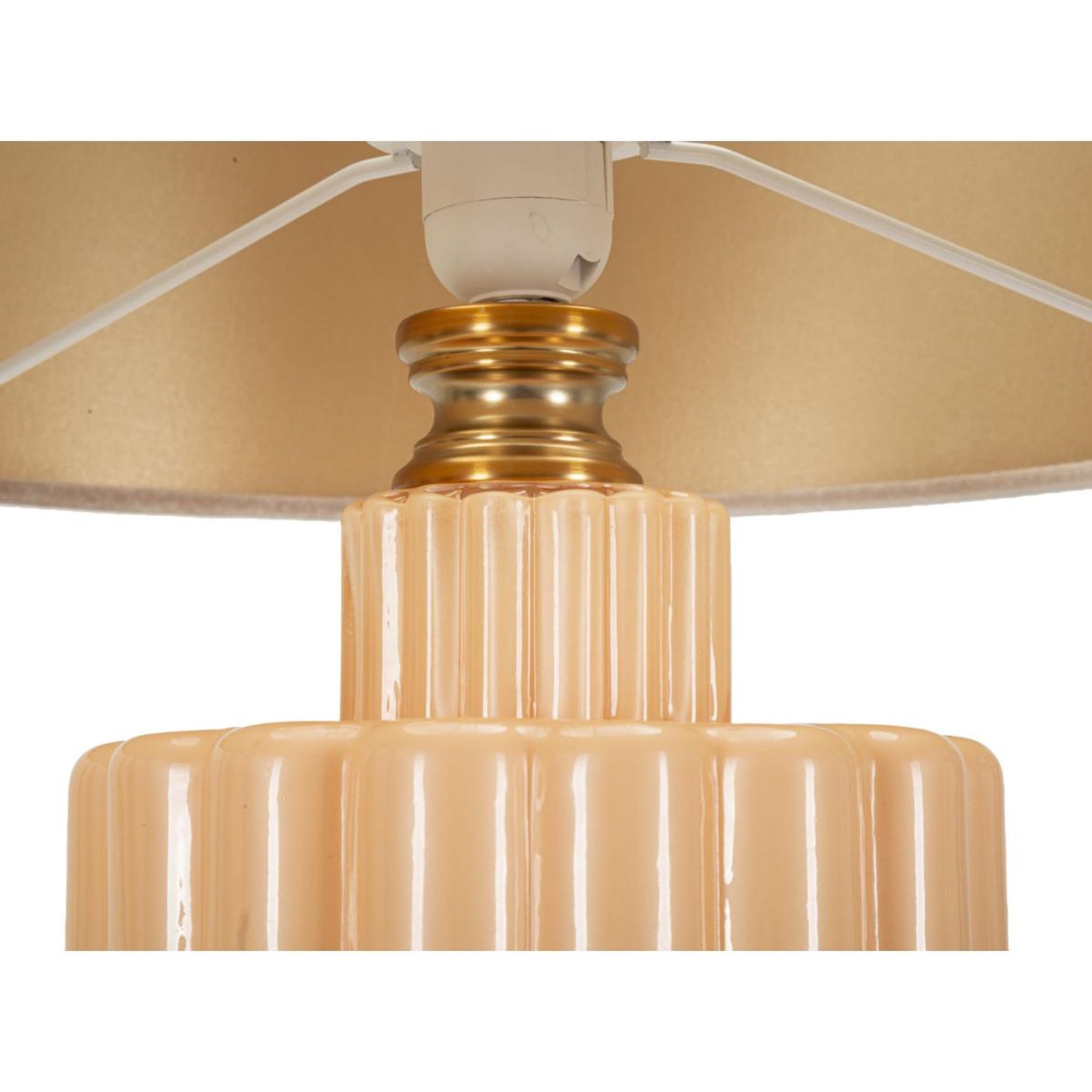 Voir la diapositive 3 : Paris Prix Lampe à poser  perly  69cm perle & or