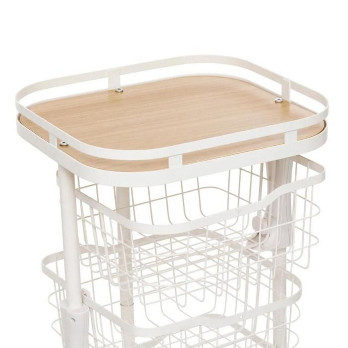 FIVE Desserte 5 Paniers Rotatifs  Balm  93cm Blanc