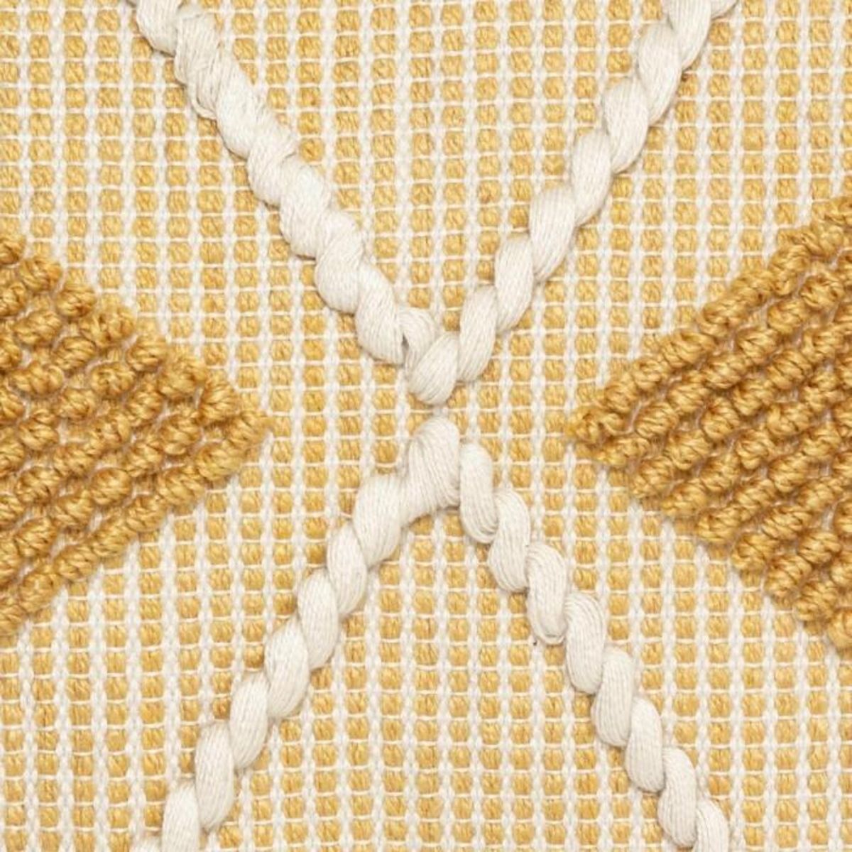 ATMOSPHERA Coussin Déco à Pompons  Row  45x45cm Ocre