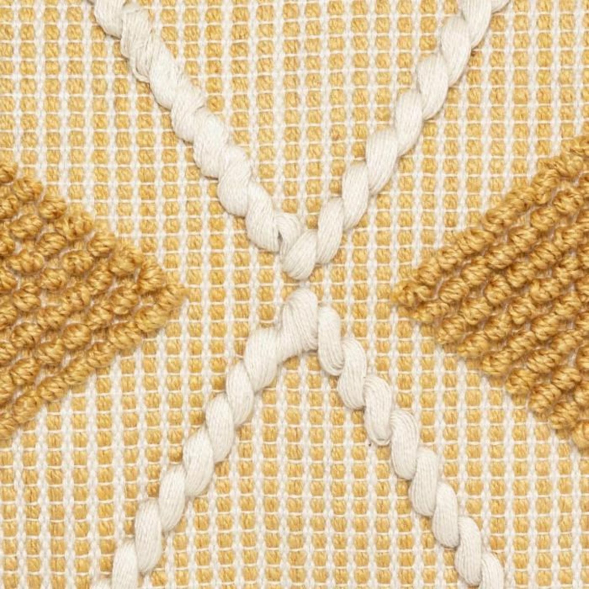 ATMOSPHERA Coussin Déco à Pompons  Row  45x45cm Ocre