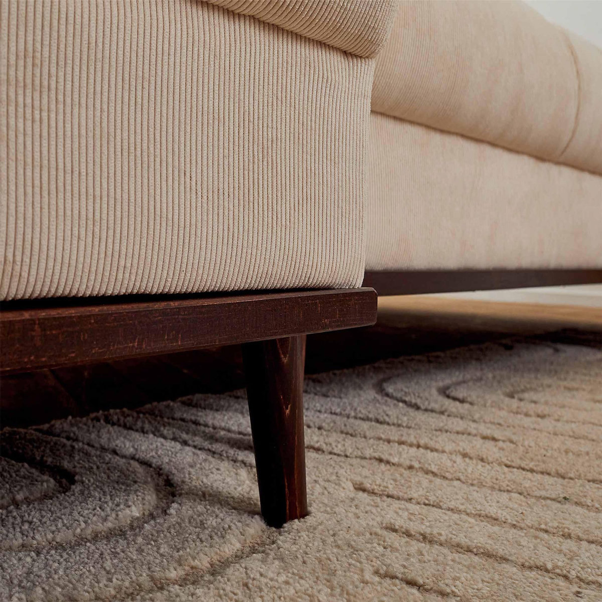 LISA DESIGN Albane - canapé panoramique en u - 7 places - convertible avec coffre - en velours côtelé