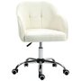 Voir la diapositive 1 : HOMCOM Chaise de bureau tissu bouclette design hauteur réglable pivotante piètement acier
