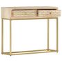 Voir la diapositive 2 : VIDAXL Table console dore 90x30x75 cm bois solide de manguier