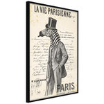 Paris Prix Affiche Murale Encadrée  The Parisian Life. Coloris disponibles : Noir, Jaune