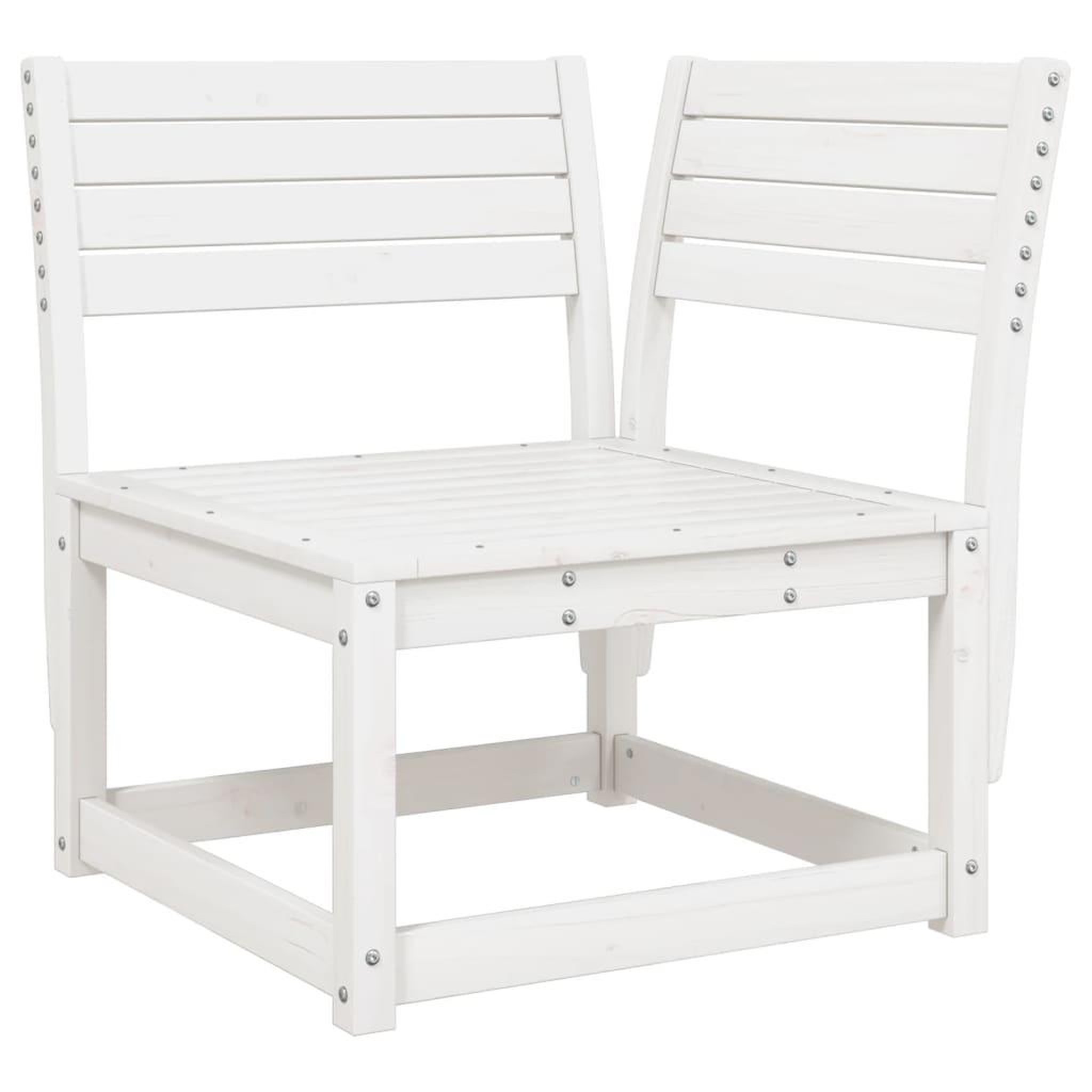 Voir la diapositive 4 : VIDAXL Salon de jardin 6 pcs blanc bois de pin massif