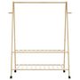 Voir la diapositive 4 : VIDAXL Porte vêtements et étagères roulettes 132x45,5x155,5cm bambou