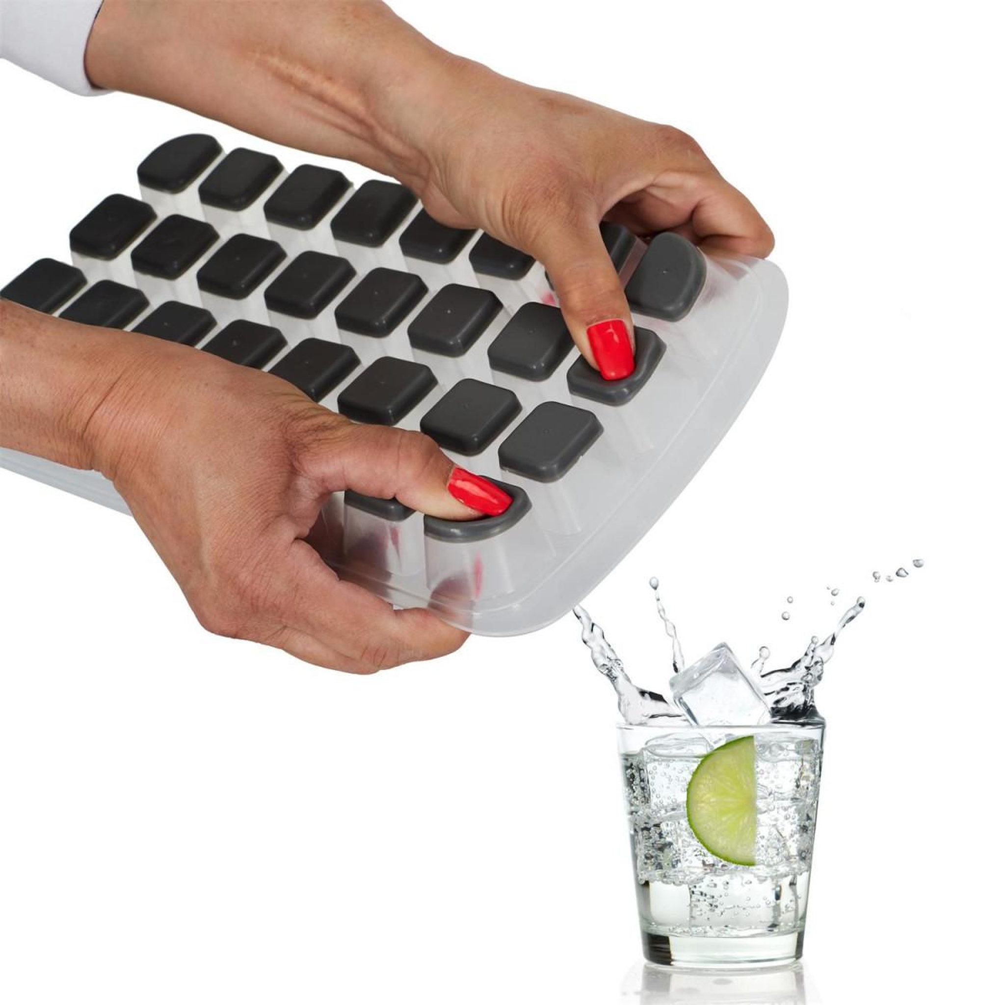 Voir la diapositive 4 : COOK CONCEPT Bac à Glaçons  32 Cubes  32cm Gris