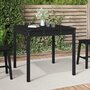 Voir la diapositive 1 : VIDAXL Table de jardin noir 82,5x82,5x76 cm bois massif de pin