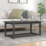 Voir la diapositive 1 : VIDAXL Table basse Gris 110x55x45 cm Bois massif de pin