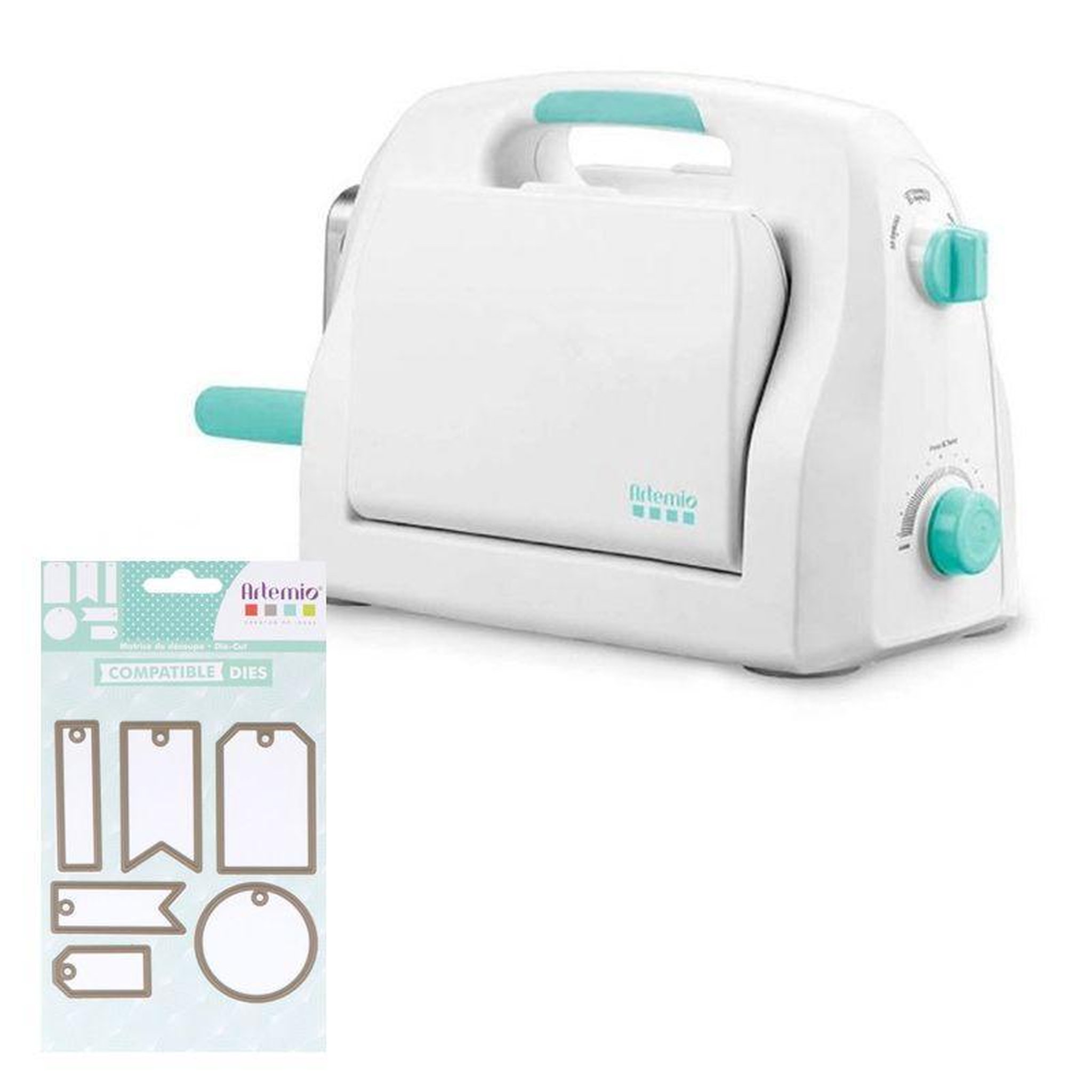 Voir la diapositive 2 : Artemio Machine de découpe happycut & 6 matrices étiquettes