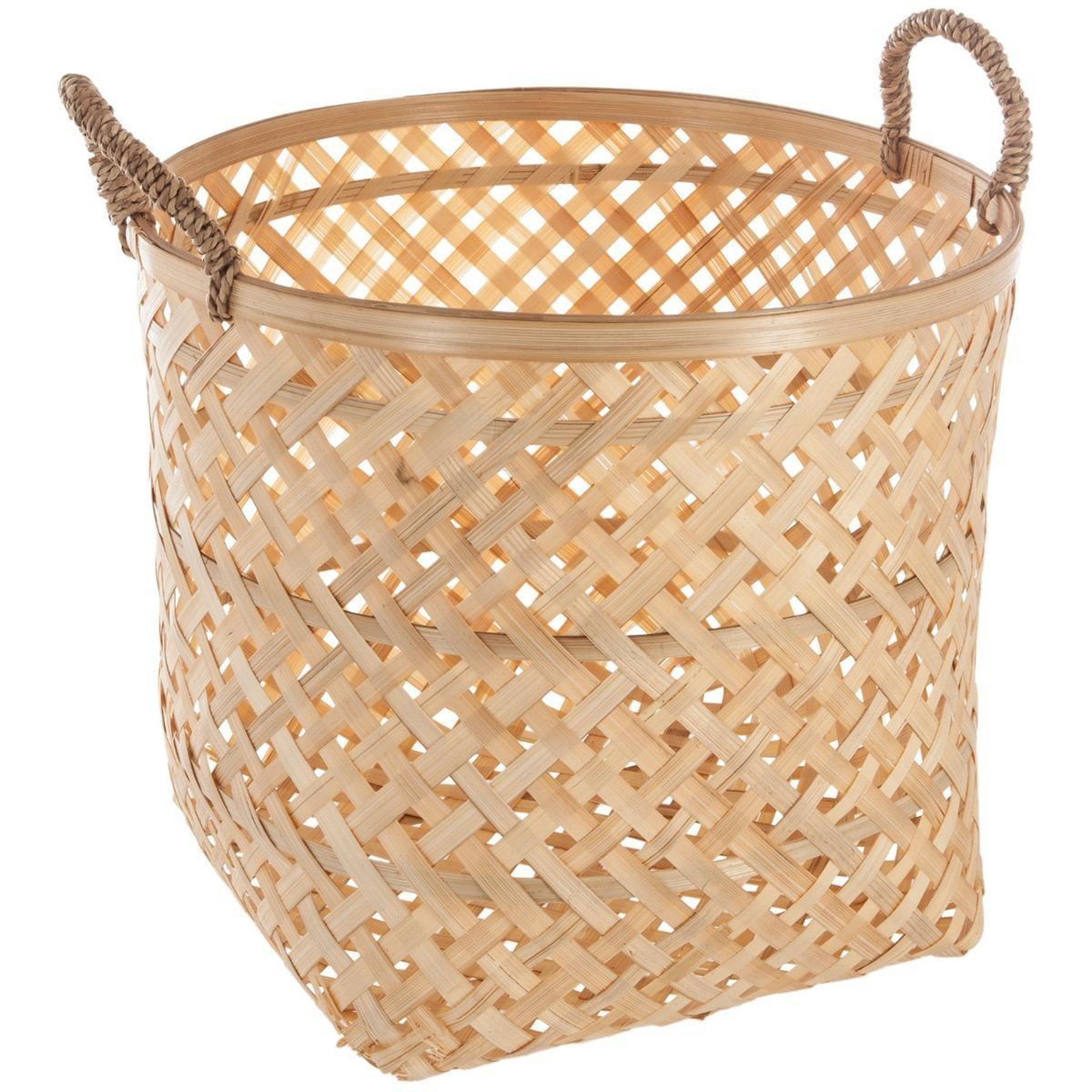 Voir la diapositive 2 : ATMOSPHERA Lot de 3 paniers de rangement  bambou  35cm naturel