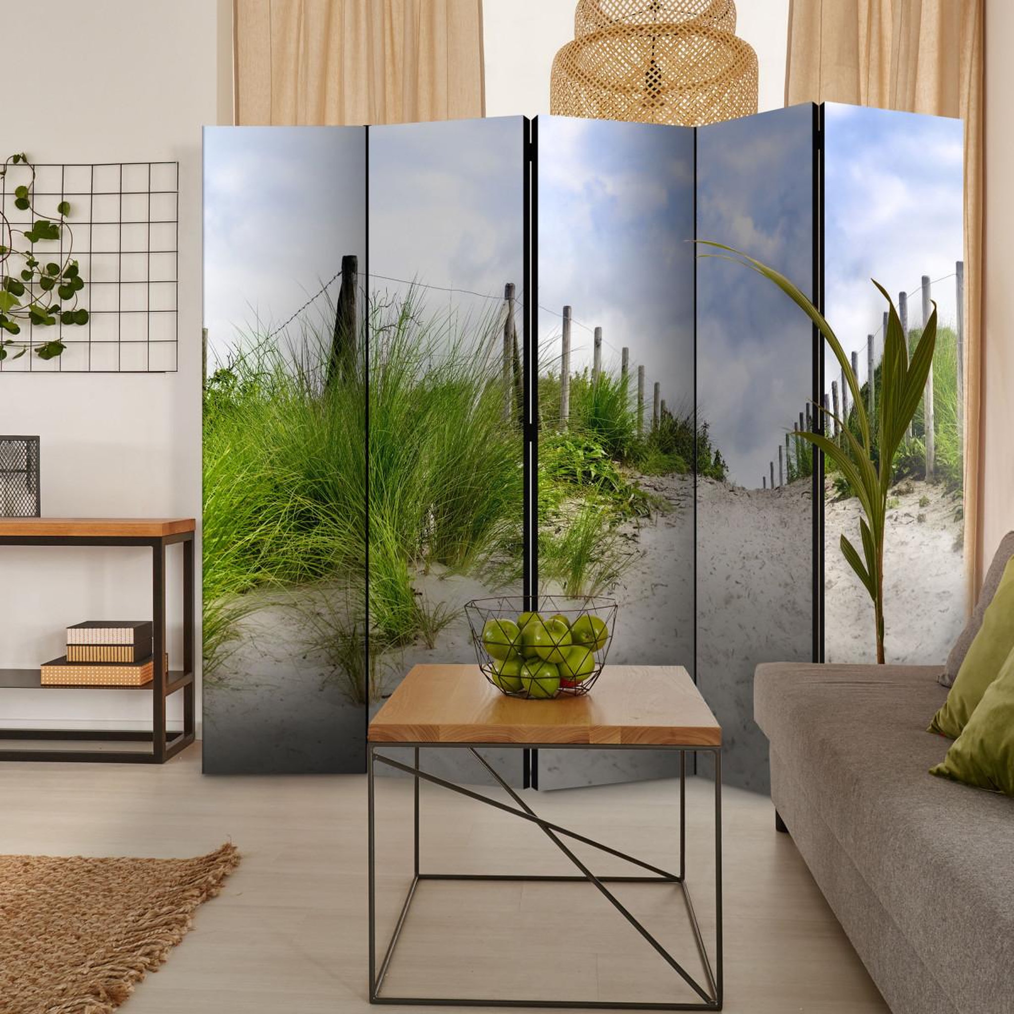 Voir la diapositive 2 : Paris Prix Paravent 5 volets  path to the sea  172x225cm