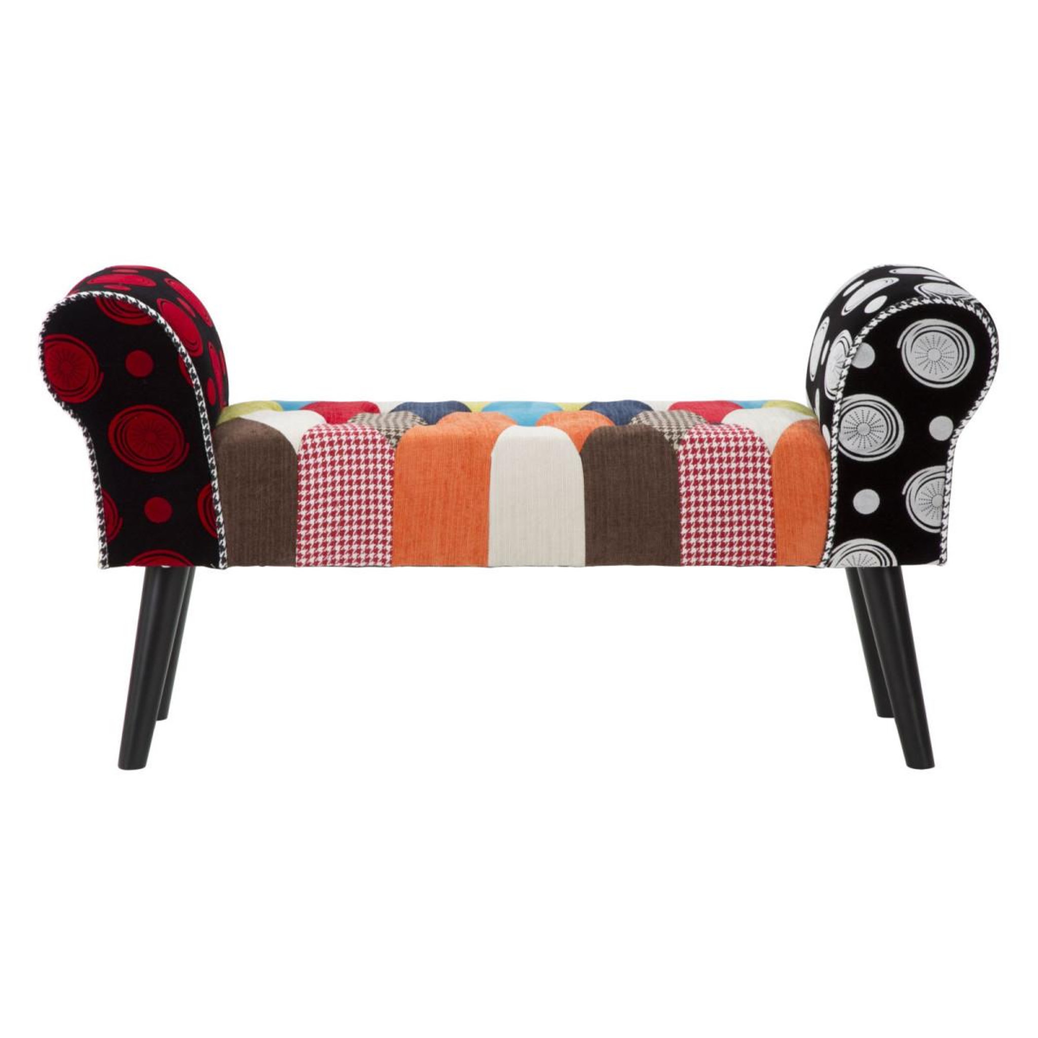 Voir la diapositive 2 : Paris Prix Banquette design patchwork  impérial  102cm multicolore