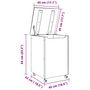 Voir la diapositive 6 : VIDAXL Panier a linge et roulettes RANA 45x45x64 cm bois massif de pin