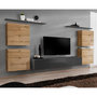 Voir la diapositive 1 : Paris Prix Meuble TV Mural Design  Switch IV  320cm Naturel & Gris