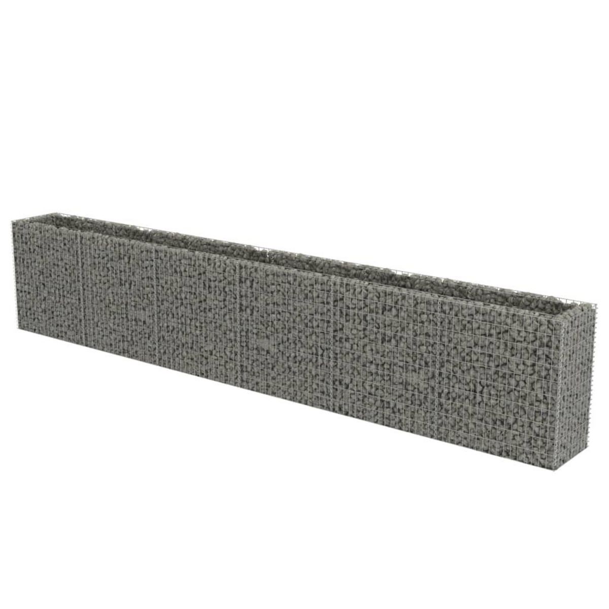 VIDAXL Lit sureleve a gabion Acier galvanise 540x50x100 cm