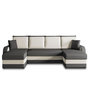 Voir la diapositive 1 : BEST MOBILIER Valos - canapé panoramique en u - 7 places - convertible avec coffre - en velours