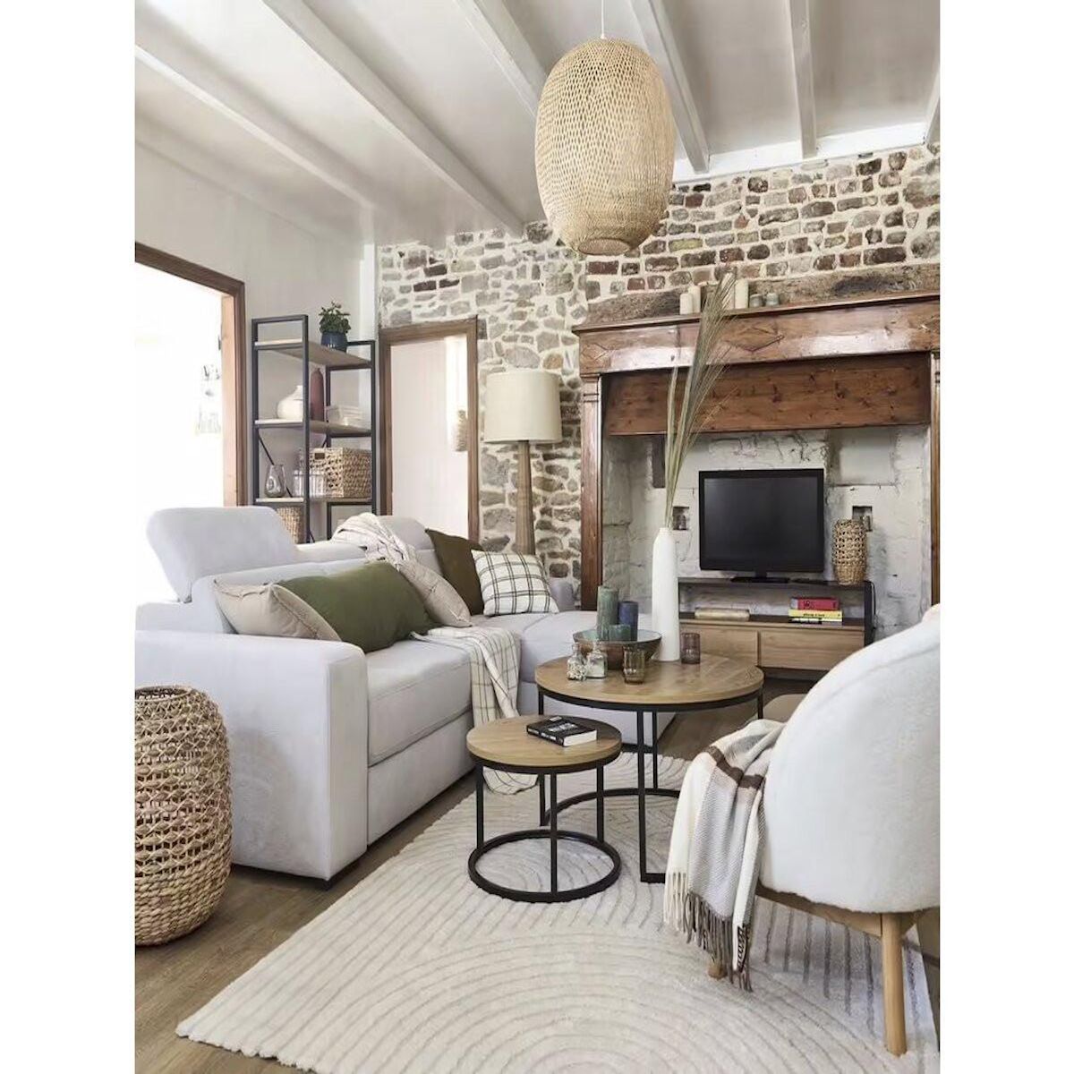 Habitat et Jardin Lot de 2 tables basses gigognes  Wen  - Marron