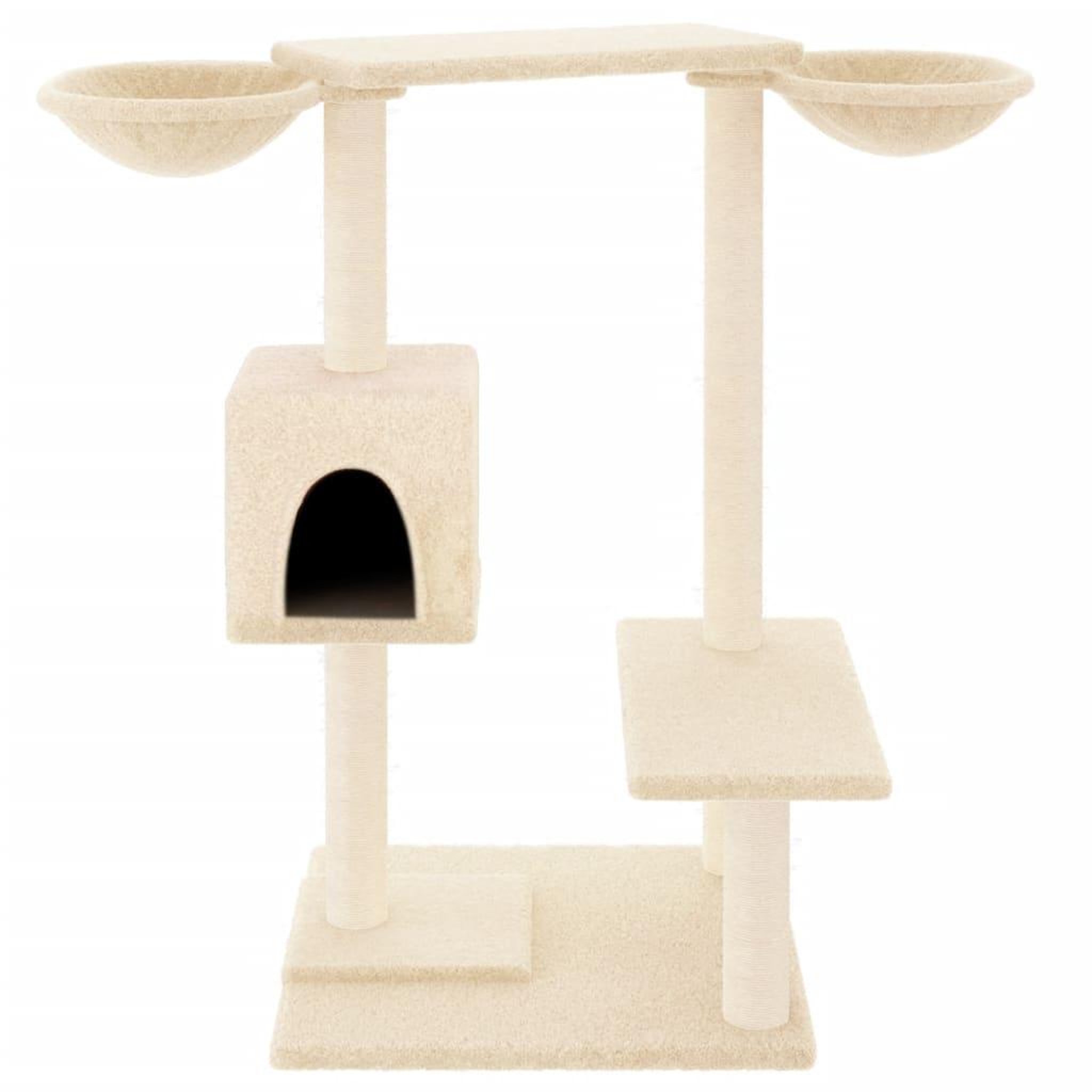 Voir la diapositive 3 : VIDAXL Arbre a chat avec griffoirs creme 82 cm