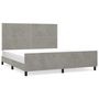 Voir la diapositive 2 : VIDAXL Cadre de lit sans matelas gris clair 160x200 cm velours