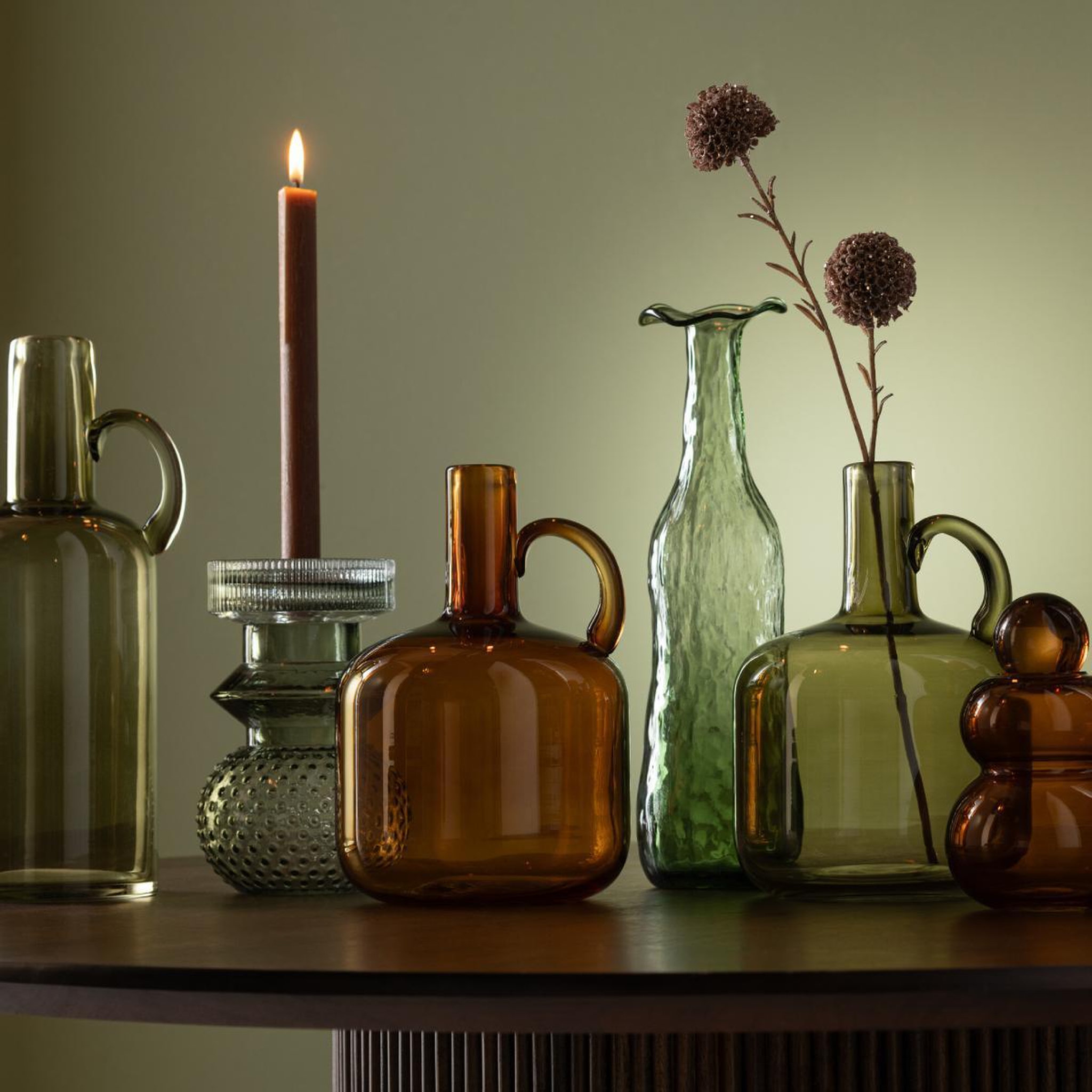 Voir la diapositive 5 : J-LINE Vase Design Anse  Blognac  24cm Marron