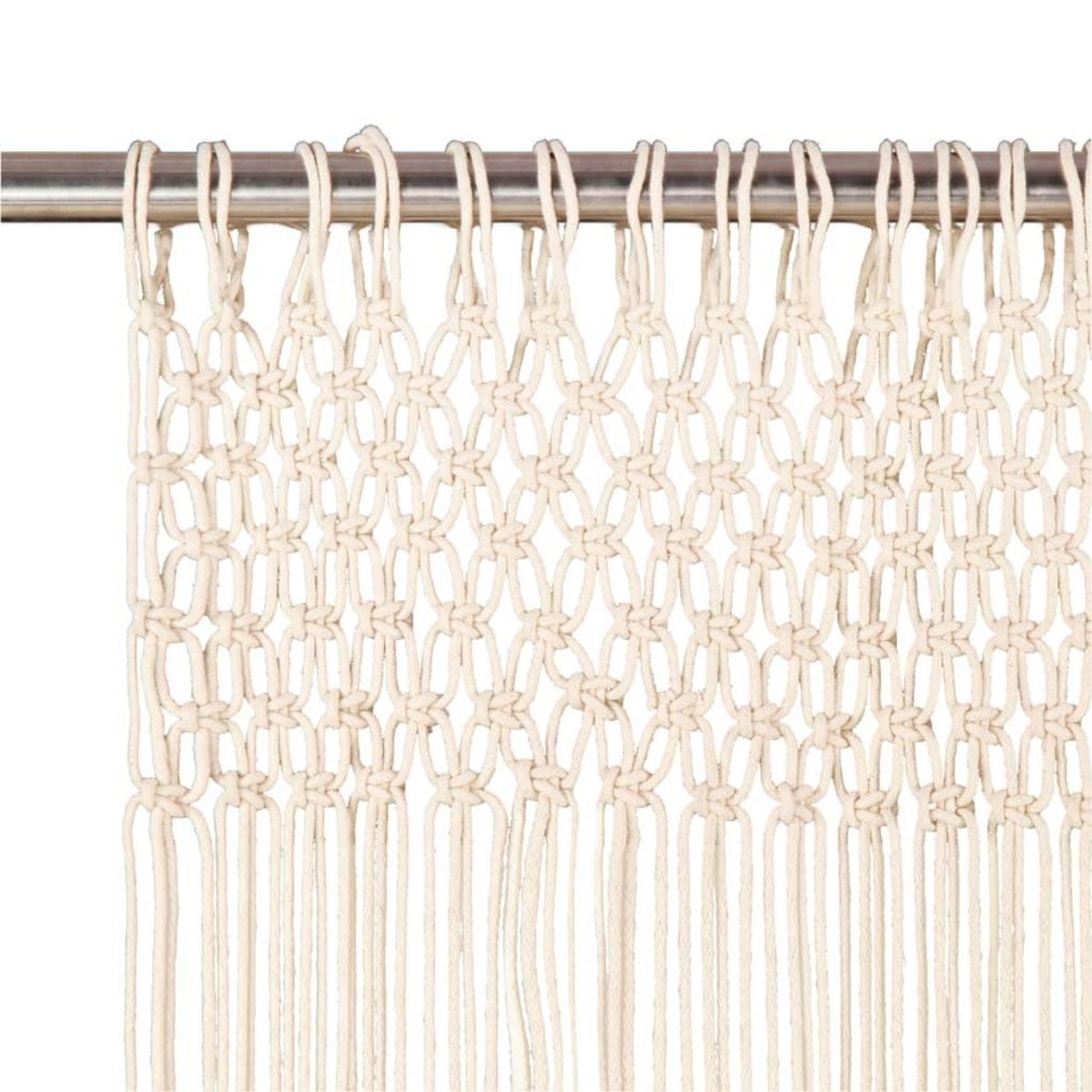 VIDAXL Rideau en macrame 140x240 cm Coton