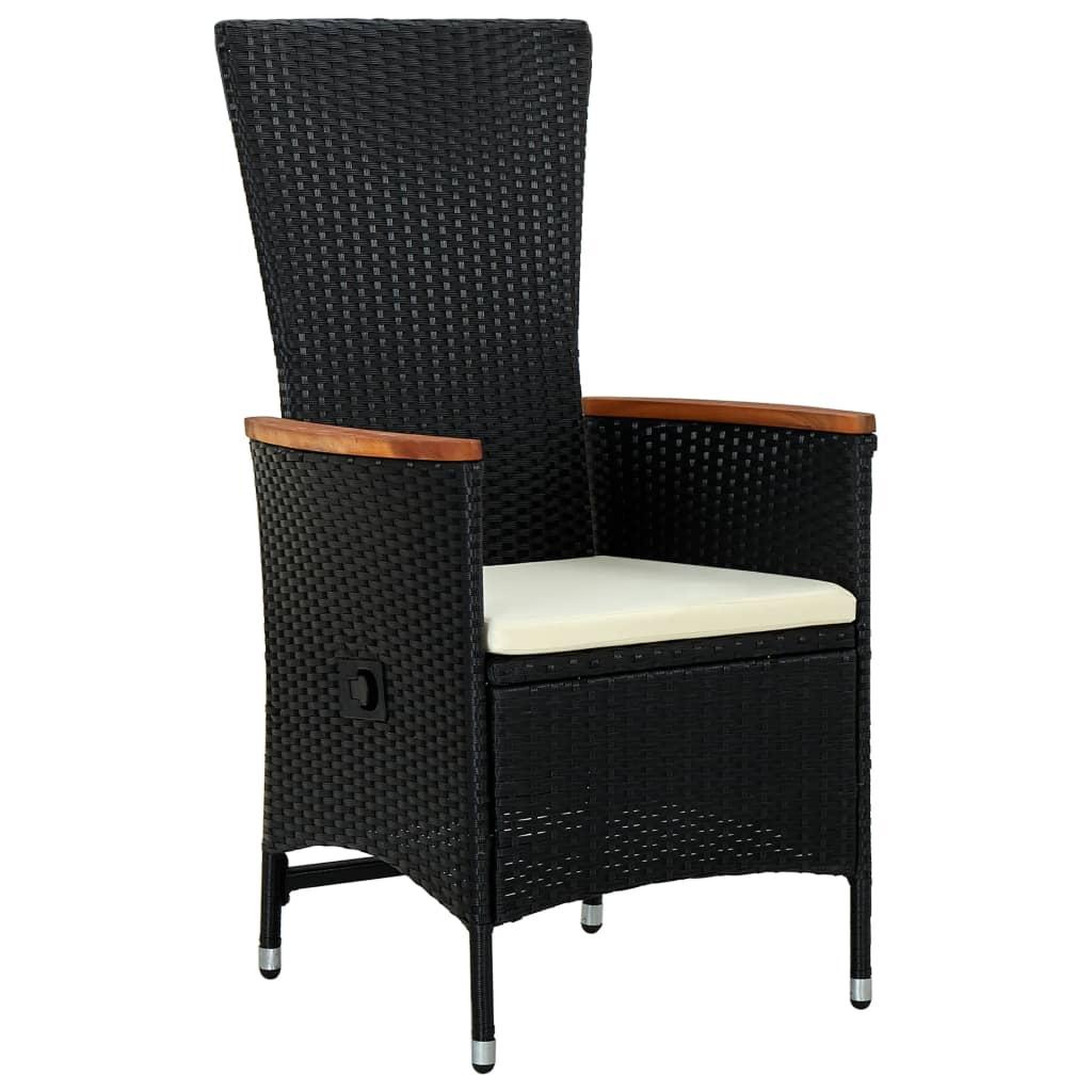 Voir la diapositive 4 : VIDAXL Ensemble a manger de jardin 11 pcs coussins noir resine tressee