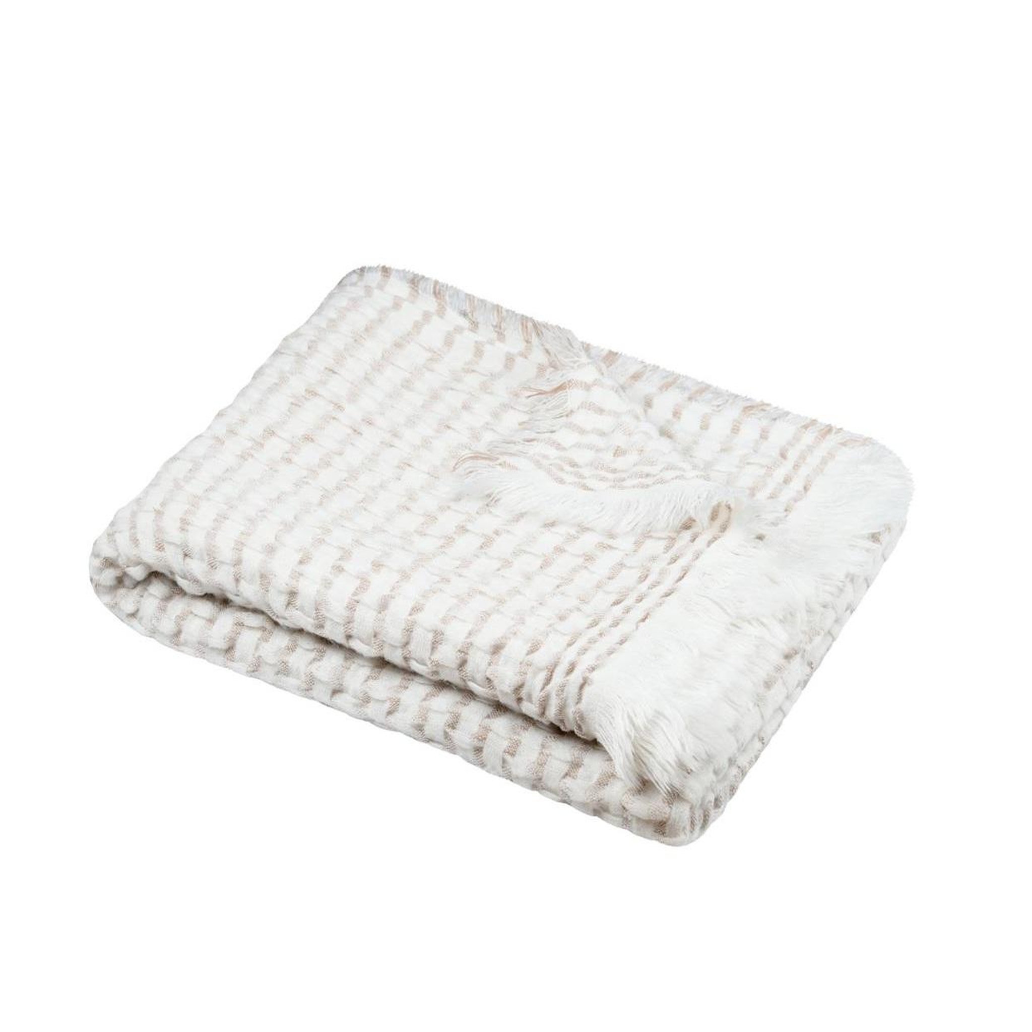 Eden Plaid a franges alfie design et moderne. Coloris disponibles : Beige