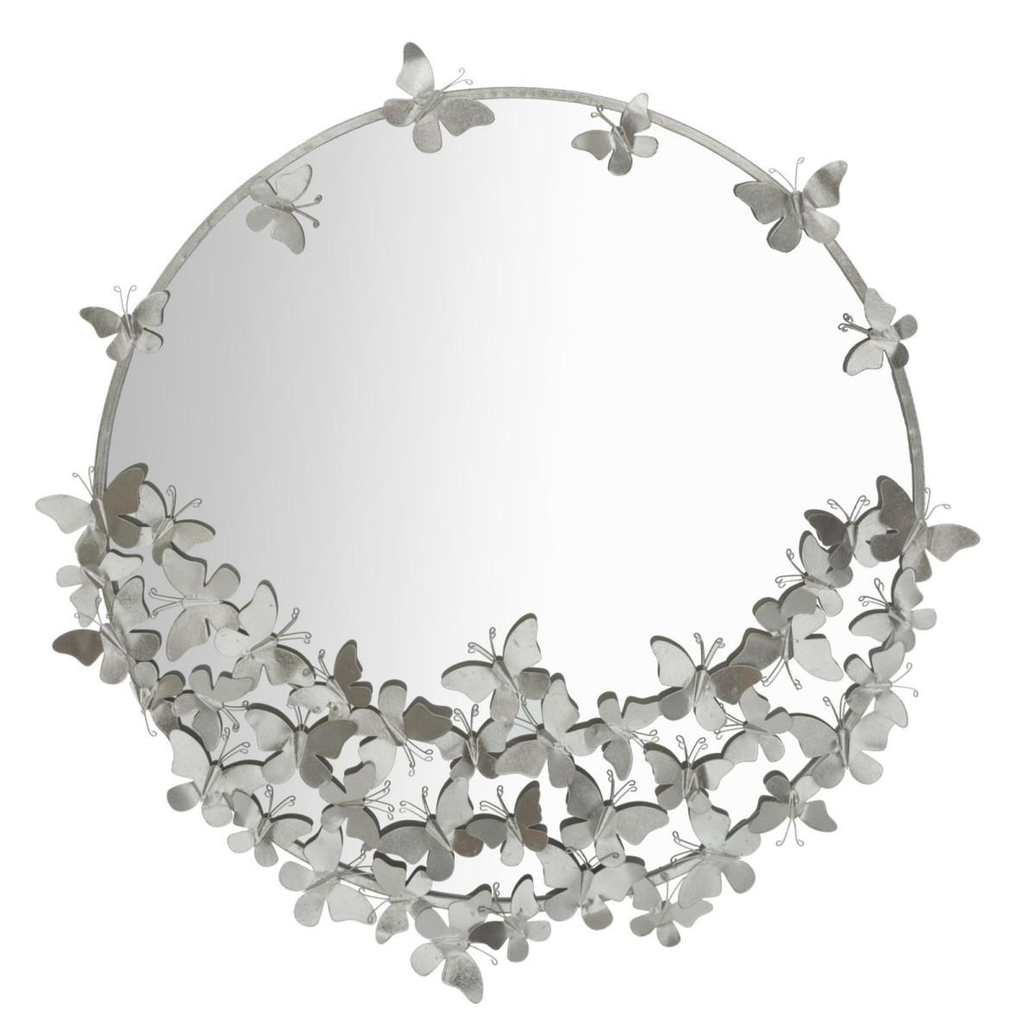 Paris Prix Miroir mural design  butterfly  94cm argent