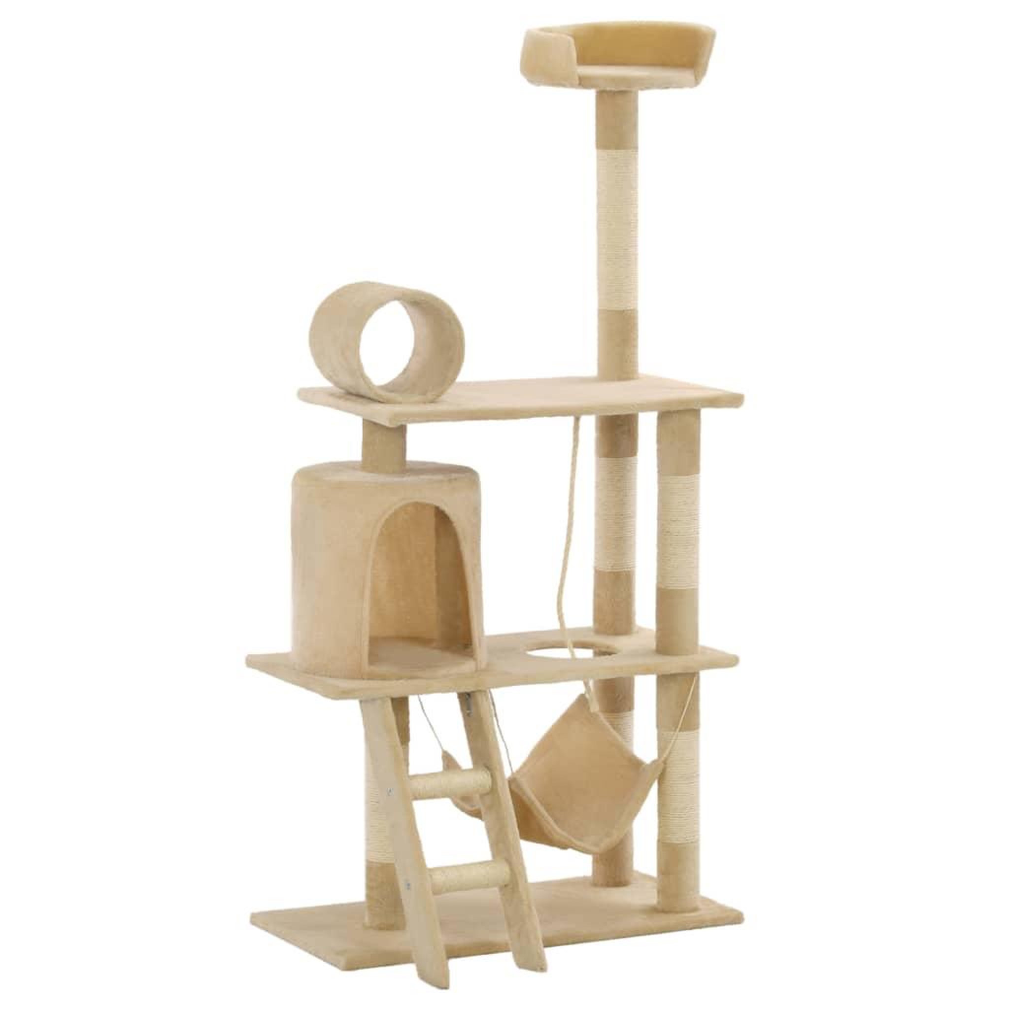 Voir la diapositive 3 : VIDAXL Arbre a chat avec griffoirs en sisal 140 cm Beige
