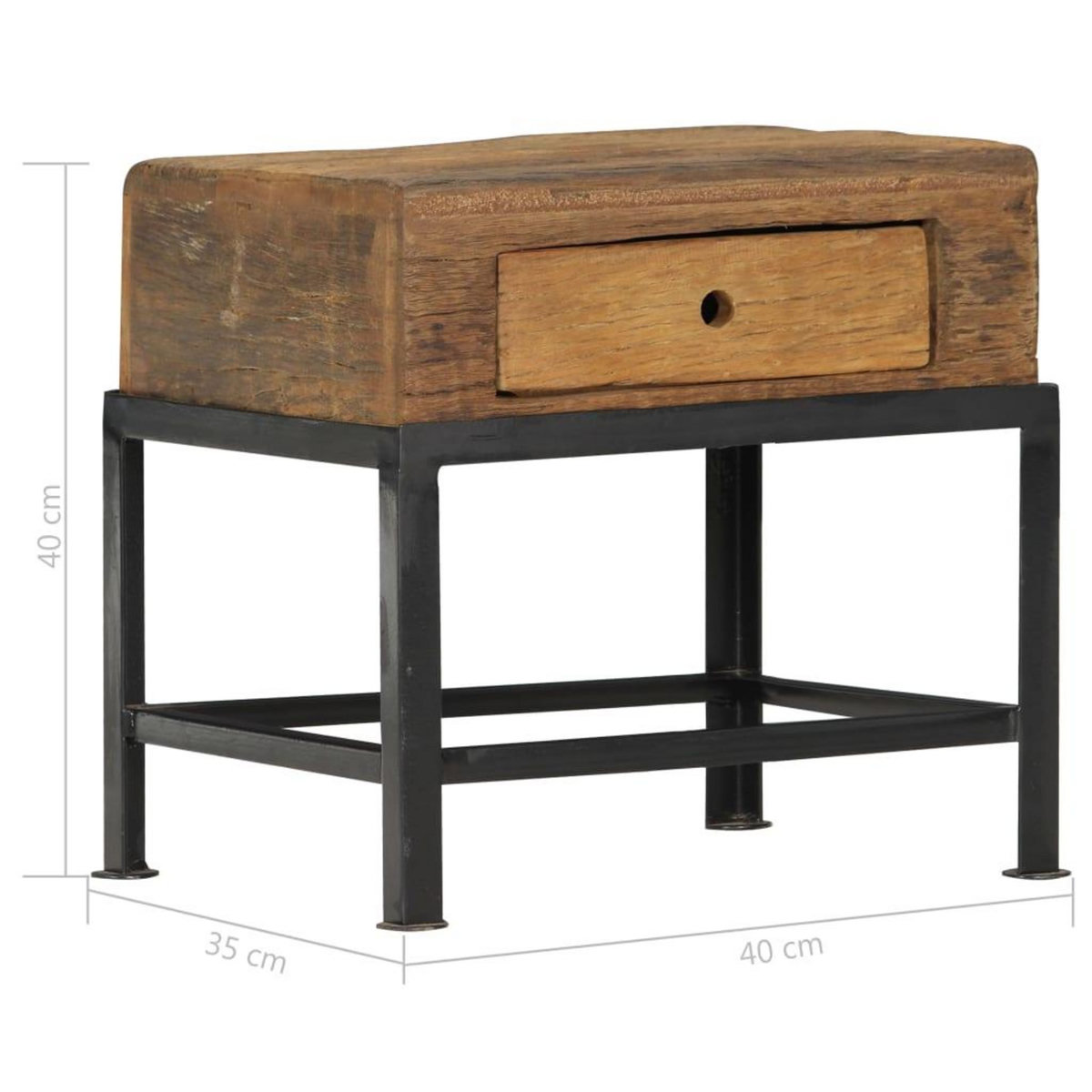 VIDAXL Table de chevet 40 x 35 x 40 cm bois de recuperation massif