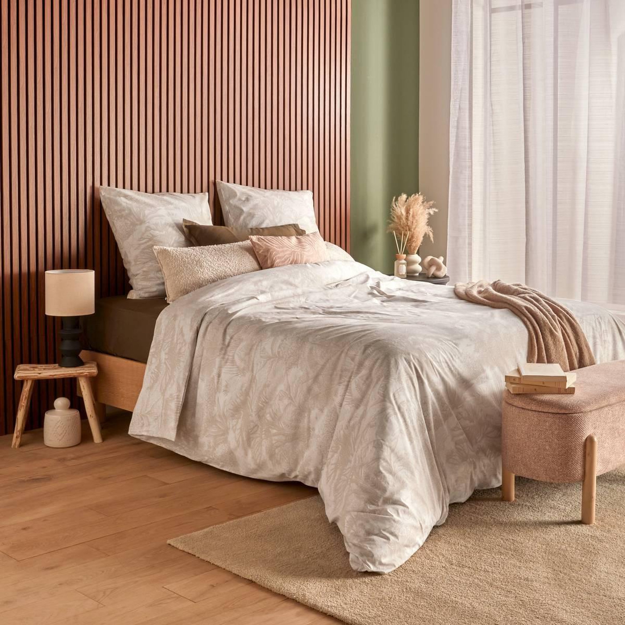 ATMOSPHERA Parure de lit 3 pièces  jouy  240x220cm beige lin