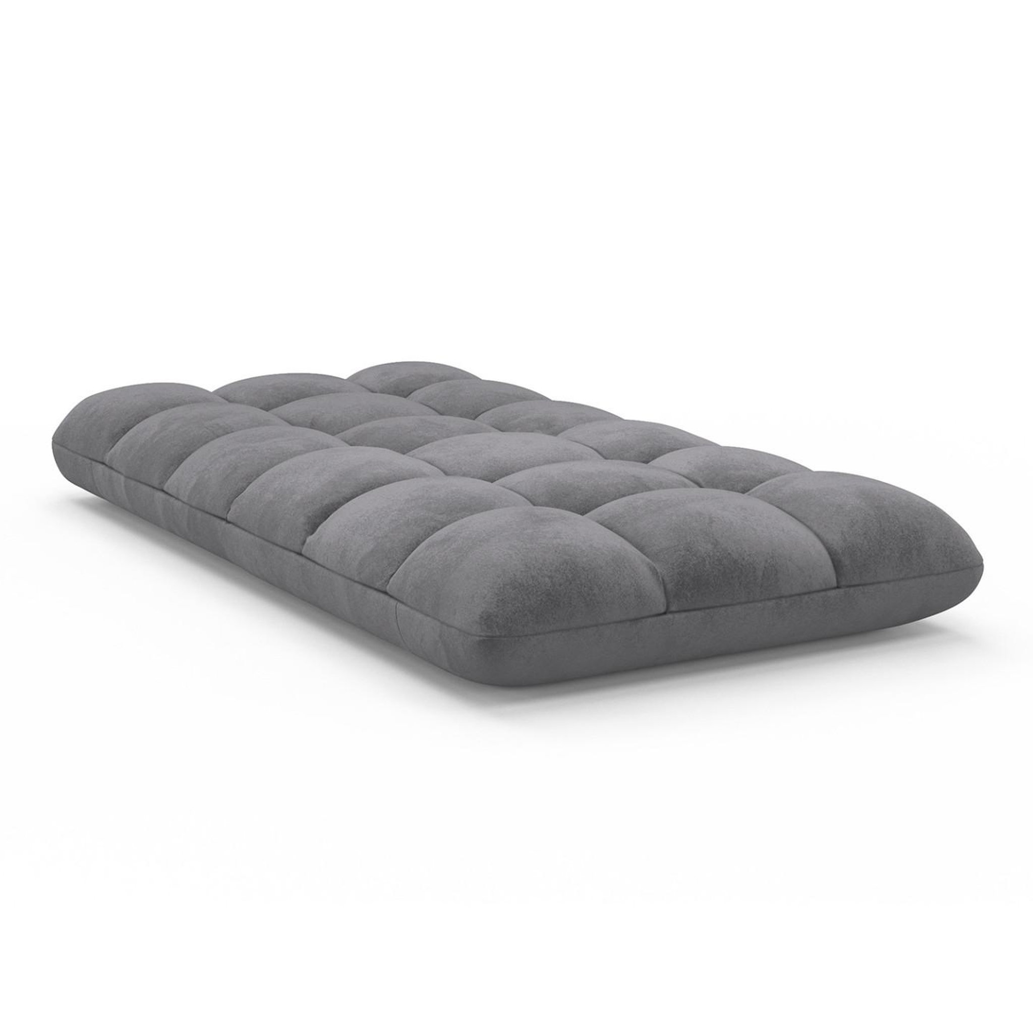Voir la diapositive 6 : ID MARKET Chaise de sol pliante garance 5 positions en velours gris anthracite