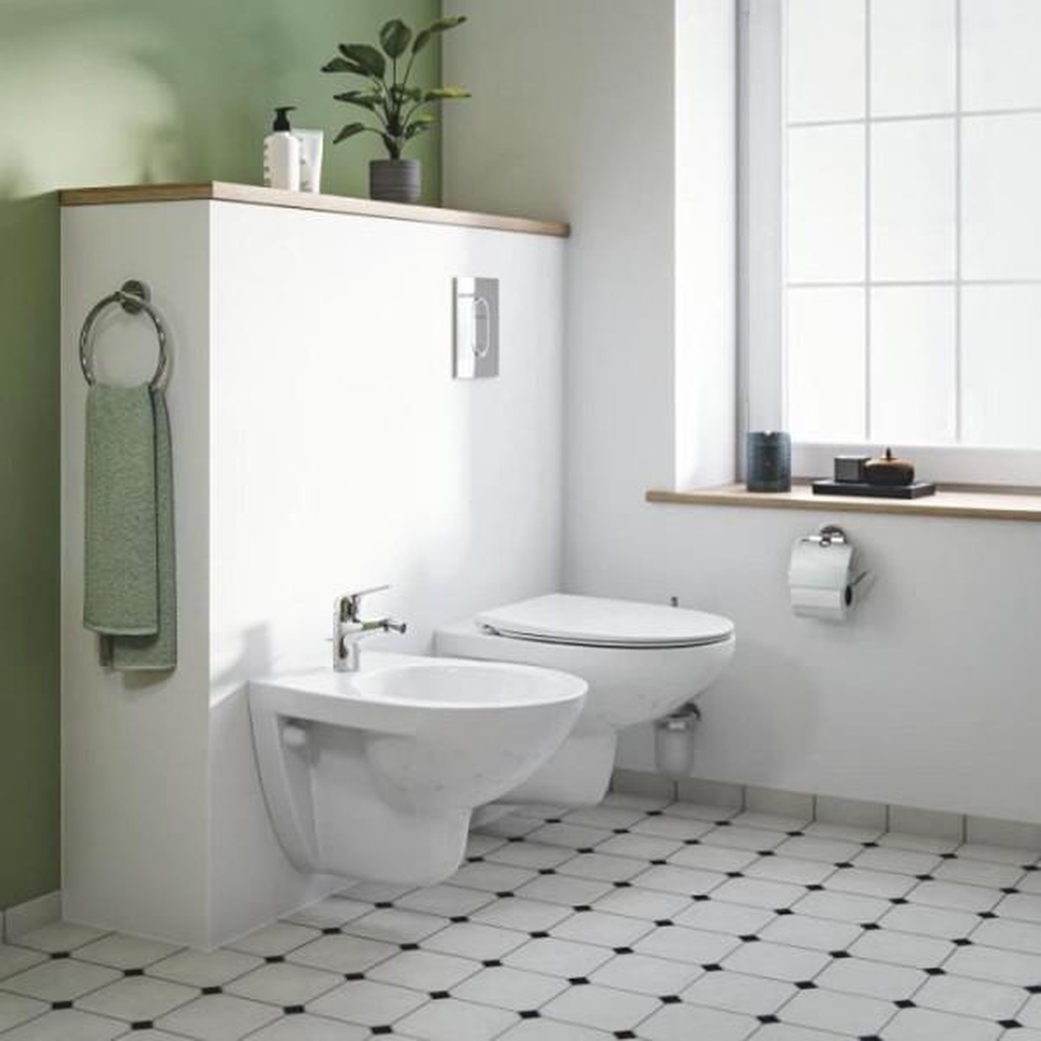 Voir la diapositive 2 : Grohe Mitigeur monocommande bidet - GROHE Swift - 24332001 - Chromé - Avec rotule - Economie d'eau