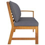 Voir la diapositive 4 : VIDAXL Banc de jardin 114,5 cm avec coussin gris fonce Bois d'acacia