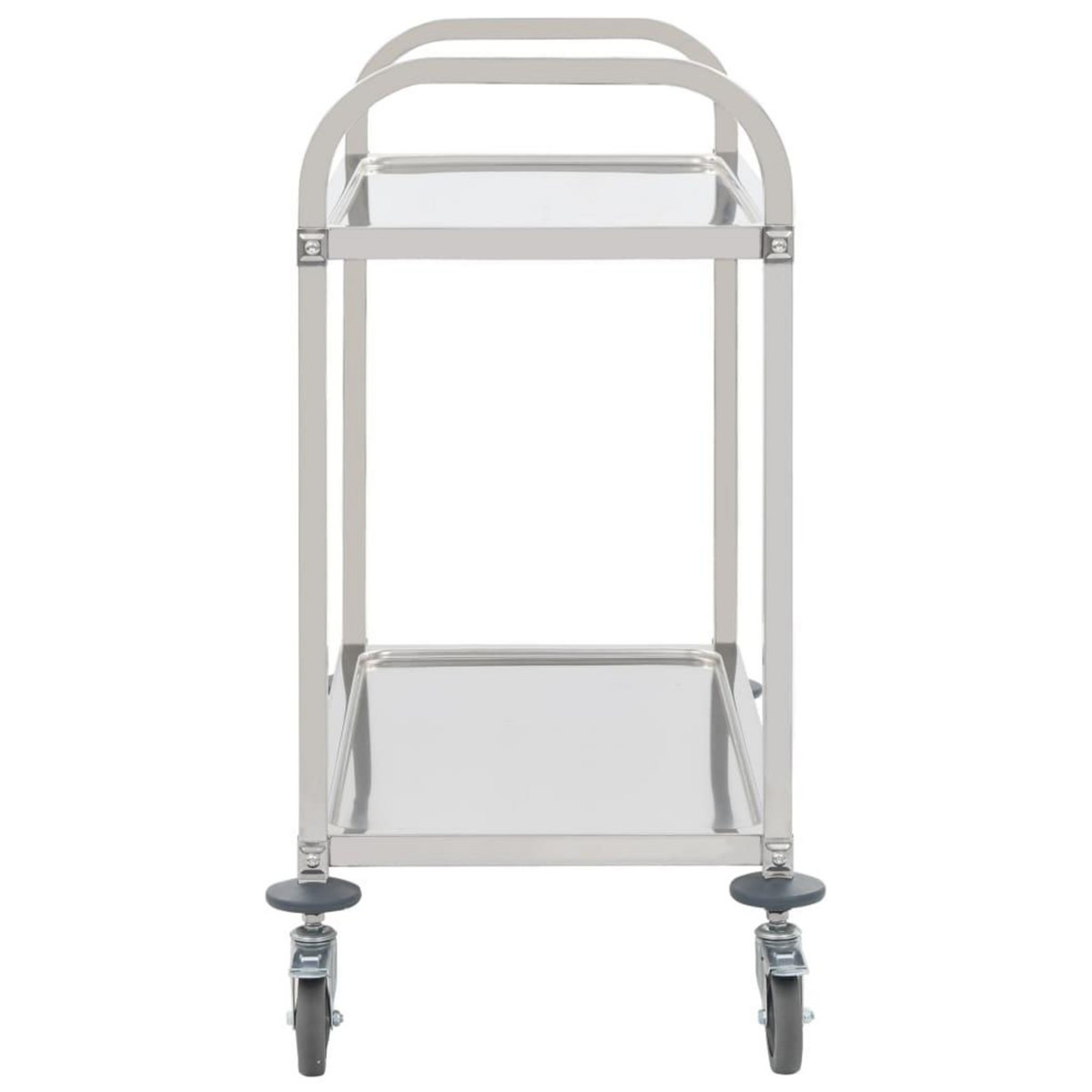 VIDAXL Chariot de cuisine a 2 niveaux 96,5x55x90 cm Acier inoxydable