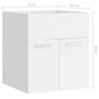Voir la diapositive 6 : VIDAXL Armoire d'evier avec lavabo integre Blanc Bois d'ingenierie