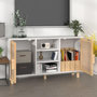Voir la diapositive 3 : VIDAXL Buffet Blanc 105x30x60 cm Bois de pin massif et rotin naturel